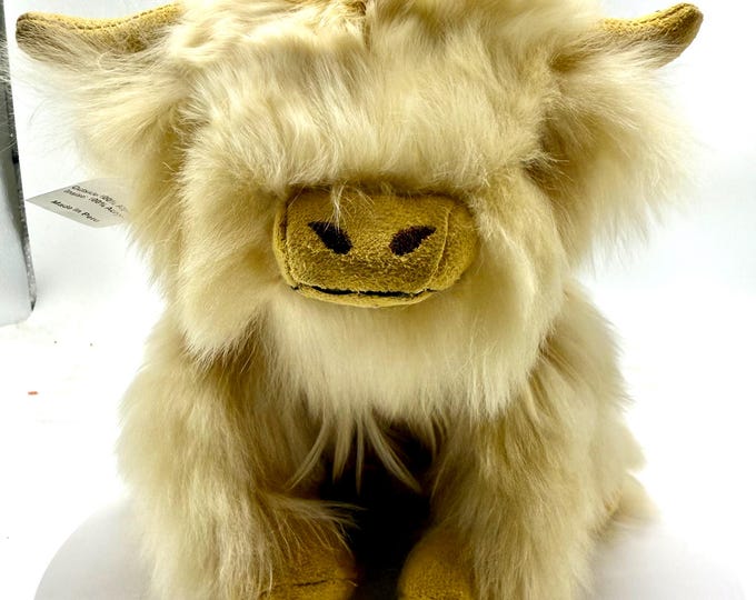 8" fluffy Highland Cow - heavenly soft