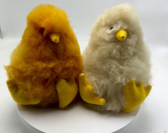 Fluffy Baby Alpaca Chick Stuffed Animal - 6" Soft Plush Toy