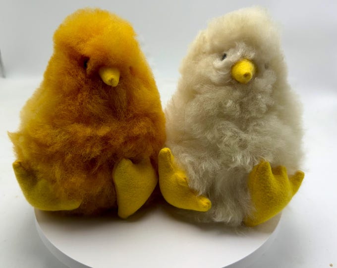 Fluffy Baby Alpaca Chick Stuffed Animal - 6" Soft Plush Toy