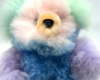 12" fluffy Multi colored Teddy Bear - heavenly soft