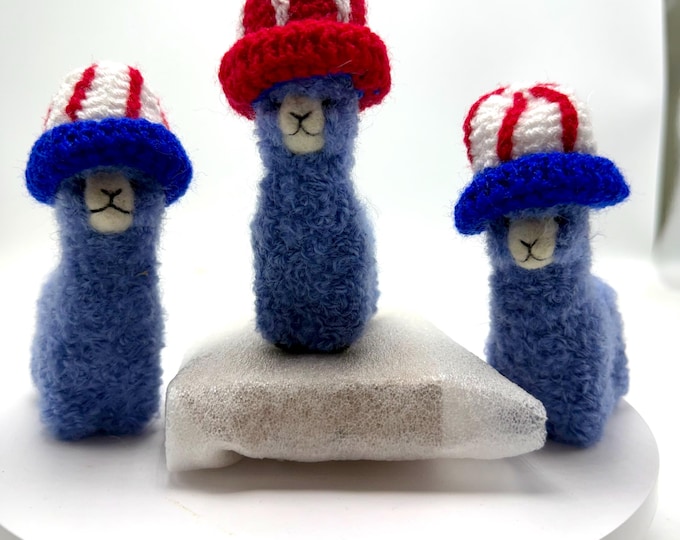 These hand-felted 100% Baby Alpaca figurines are sure to bring a smile to your face! Approximately 4.5" height.