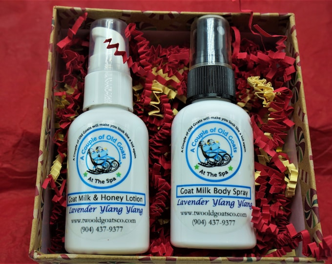 Small Anytime Gift Set - Perfect for teachers, co-workers, friends, Mother’s Day. Goat Milk & Honey Lotion, Moisturizing Body Spray