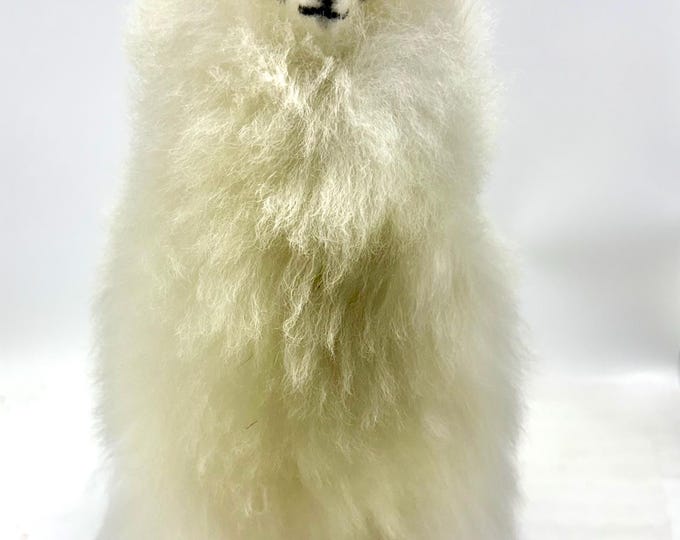 Fluffy Baby Alpaca Stuffed Animal: 12" Huacaya Alpaca