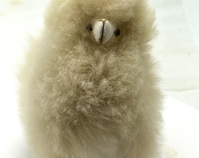 7" Standing Baby Alpaca Stuffed Animal, Fluffy Soft Toy