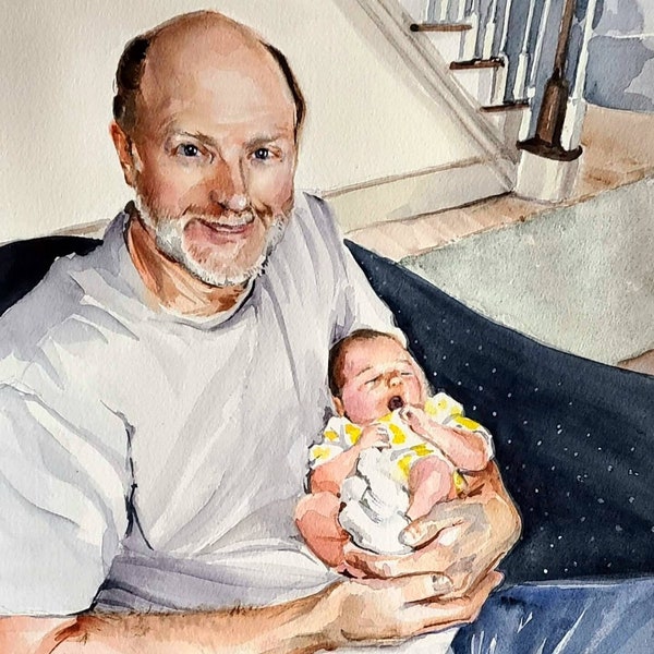 Baby Portraits, Family Portraits, Watercolor Portraits, Original Watercolors, Children Portraits,