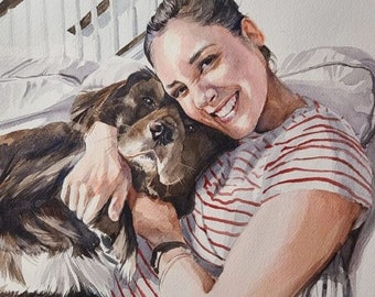 Pet and Family Portraits, Baby Portraits, Family Portraits, Watercolor Portraits, Original Watercolors, Children Portraits,