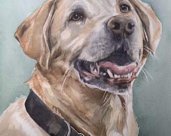 Portrait d'animal de compagnie aquarelle peint à la main, art commémoratif personnalisé chien chat, perte d'animal de compagnie, pont arc-en-ciel