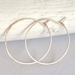 SMALL CIRCLE HOOPS - Round Hammered Hoop Earrings - Silver, 14k Gold Fill or Rose Gold Fill