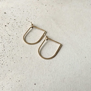 PETITE ARCH HOOPS - Little Arch Hoop Earrings- gold, rose gold, sterling silver, Minimalist Earrings, Minimal Earrings, Geometric Hoops