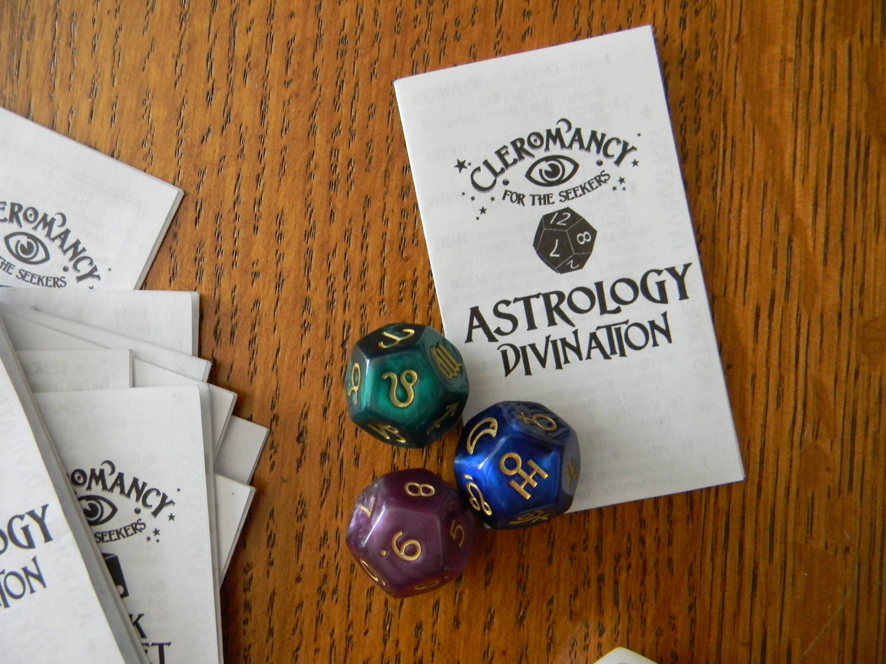 ASTROLOGY Dice Divination Set Astro Dice Set Etsy