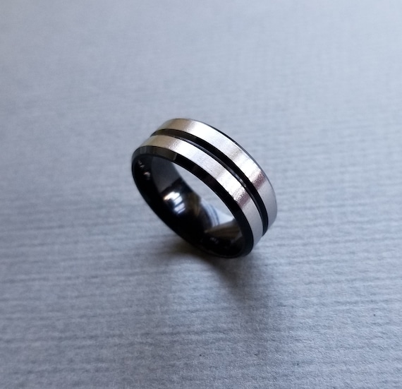 Bridal Wedding Bands Decorative Bands Stainless Steel Brushed Antiqued Textured Ring Size 9