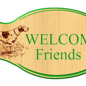 Vector Hunting dog welcome sign DXF and SVG files only immediate download Vectors contain files for cutting on CNC machine