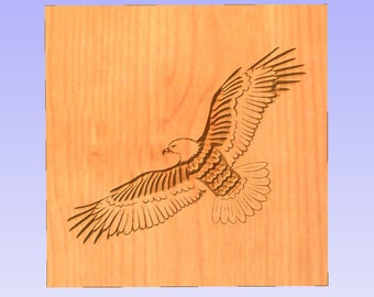 Adler im Flug 2.5D 5 "x 5" g Code geschnitten Datei sofortiger sofortiger Download gute Anfänger g Code Dateien gute Größe für 3018 cnc Maschine