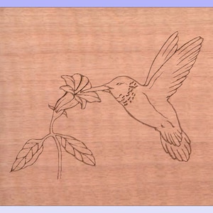 Kolibri 18 W "x 15 H" G Code geschnitten Datei Sofortiger Download Grbl und x Carve Anfänger G Code Dateien große Größe für 3018 CNC Maschine