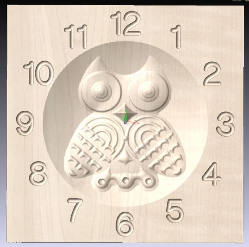 Hobby wood working, wooden wall clock carving, cut file pattern for CNC routers, mills with step by step instructions, immediate download image 1