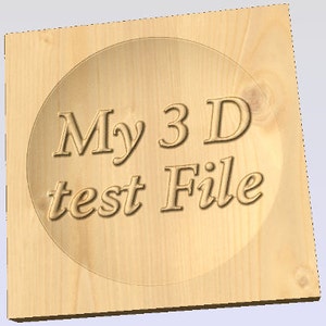 Test file check out your machine for 3D capability with this deep relief test file CNC, G-code, CNC art, CNC Router or Mill inch & metric