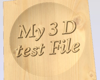 Test file check out your machine for 3D capability with this deep relief test file CNC, G-code, CNC art, CNC Router or Mill inch & metric