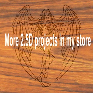 Bald Eagle 2.5D 6 x 10 g code cut file immediate instant download grbl and x carve beginner g code files great size for 3018 cnc machine image 5