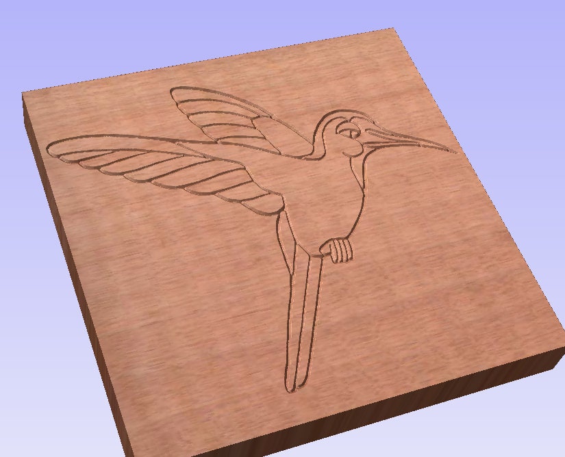 Humming Bird 7w X 6h G Code Cut File Immediate Instant Download Grbl ...