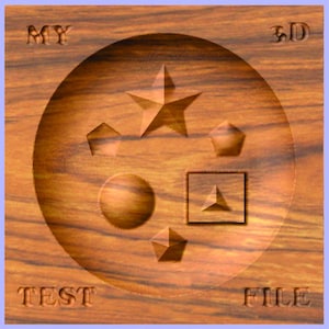Plik testowy Sprawdź swoje możliwości 3D dzięki temu plikowi wycinania testowego głębokiego reliefu CNC, G-code w formatach grbl, Mach3 i x carve do pobrania cyfrowego