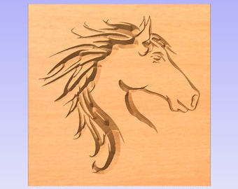 Horse 2.5 D CNC router g code cut file immediate instant download good beginner g code files helps unlock power hidden in your cnc machine