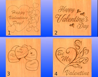 Combo all 4 Valentines 5w" x 5h" g code cut file immediate instant download grbl + x-carve beginner g code files sized for 3018 cnc machine