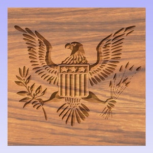 USA Eagle  2.5D 5&quot; x 5&quot; g code cut file immediate instant download good beginner g code files good size for 3018 cnc machine
