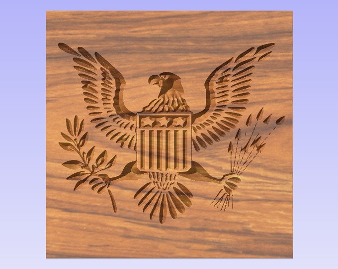 USA Eagle 2.5D 5" X 5" G Code Cut File Immediate Instant Download Good ...
