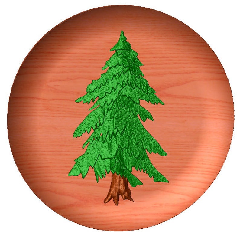 Hemlock Tree 3d Solid Model Carving, 3d in OBJ. STL and 3DS Formats