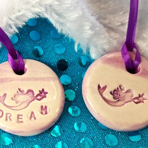 Mermaid Ornament in Purple for Christmas, Hanukkah or Chrismukkah - Dream Ornament - Christmas Ornament - Ocean Gift - Mermaid Star Gift