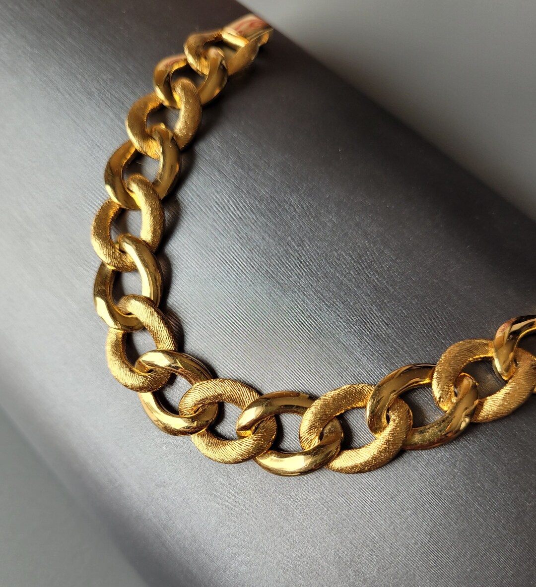 Beautiful Vintage Signed NAPIER Gold Colored Chain Bracelet Etsy