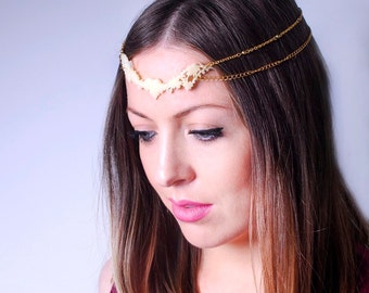 Vintage floral headpiece laser cut acrylic