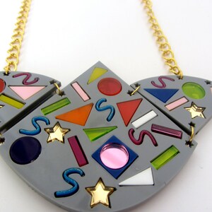 Saved by the bell inspired 80&#39;s statement necklace