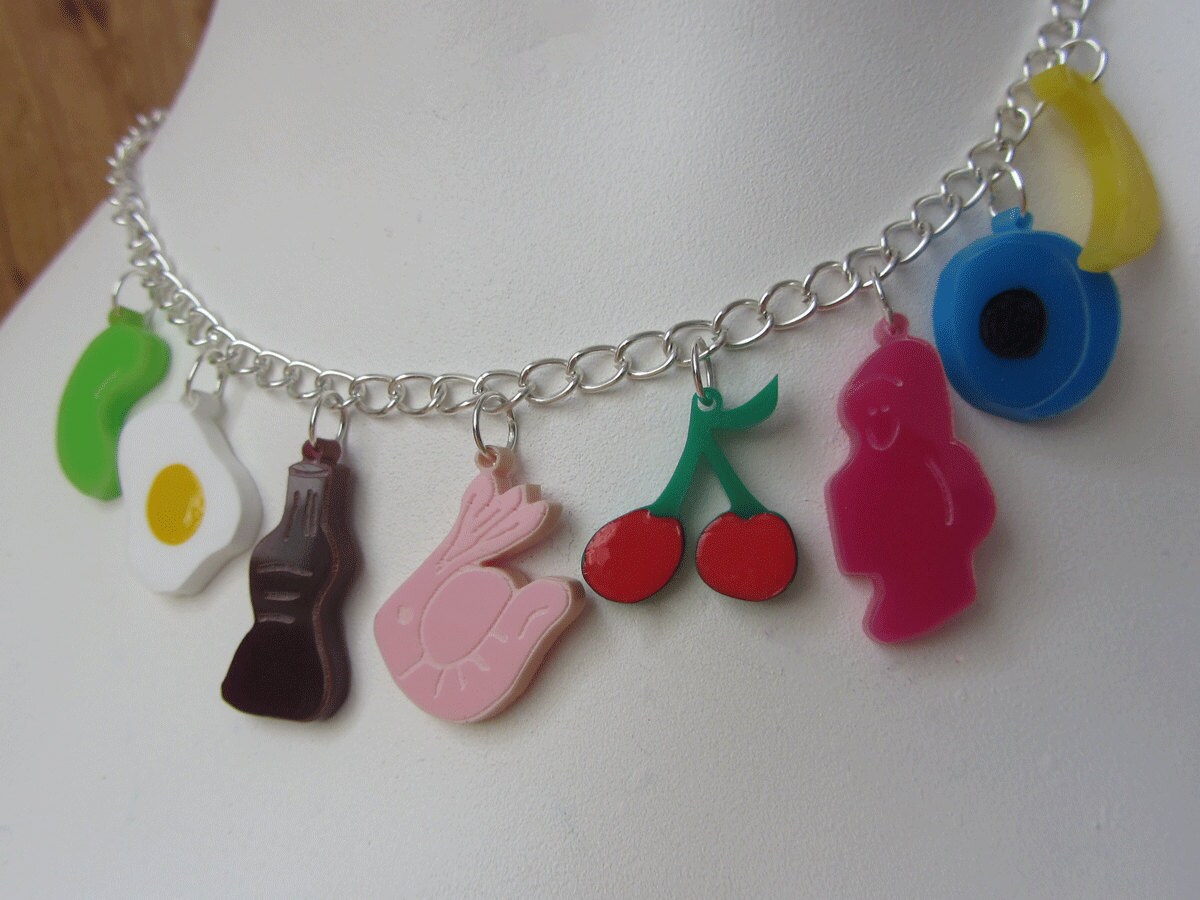 SWEETS for My SWEET Pick 'n' Mix Sweetie Lasercut Necklace Eight Charms ...