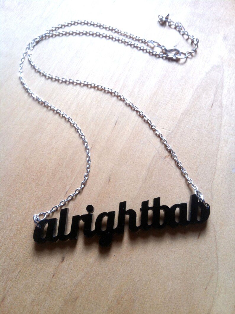 Alright Bab laser cut necklace Brummy Birmingham image 3