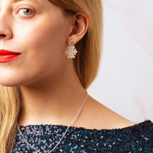 Frosted Snowflake Earrings