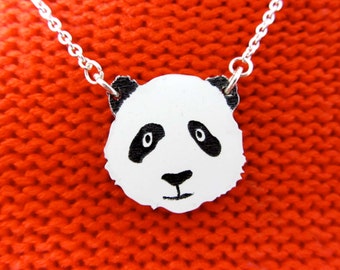 Acrylic laser cut panda necklace