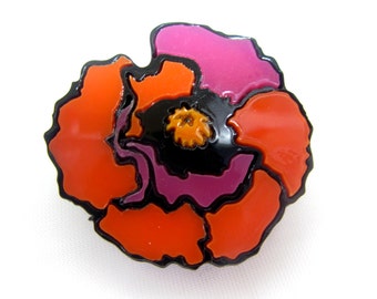 laser cut Poppy brooch