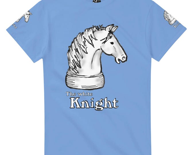 The White Knight  Unisex Crewneck T-shirt | Chess Horse Graphics