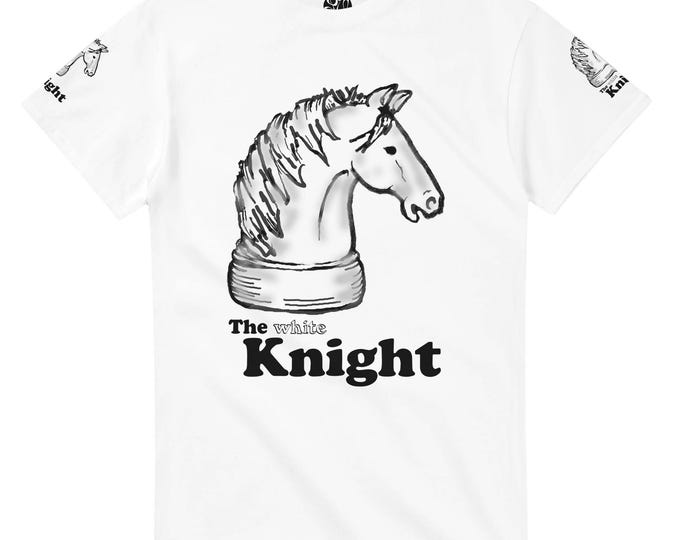 The White Knight Unisex Crewneck T-shirt | Chess Horse Graphics