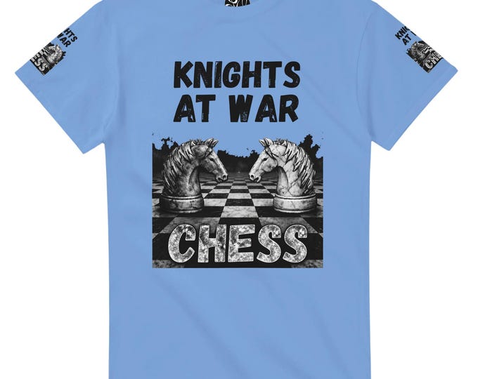 Chess Knights at War  Unisex Crewneck T-shirt | Chess Horse Graphics