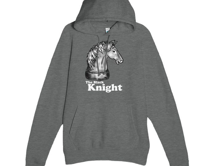 The Black Knight Hoodie | Chess Horse Graphic, Unisex Pullover