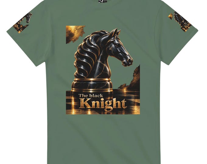 The Black  Knight - Chess  Unisex Crewneck T-shirt |Horse head graphics