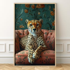 Cheetah Wall Art Print - Luxury Cheetah Print, Boho Wall Art, Cheetah Print, Maximalist Decor