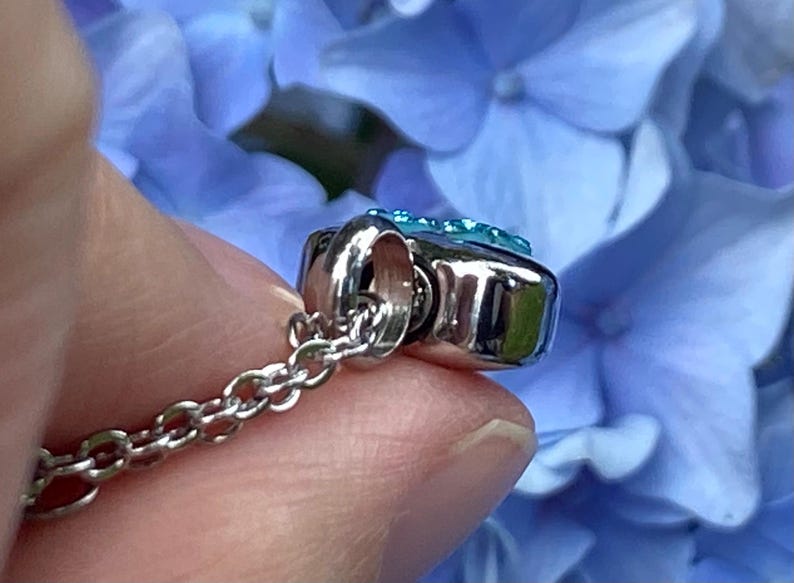 Tiny Urn Blue Paw on My Heart Engraved Cremation PENDANT or NECKLACE ...
