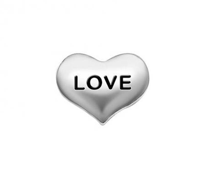 Hug /& Kiss Pink Heart Floating Charm Living Locket Fits Origami Owl Charms