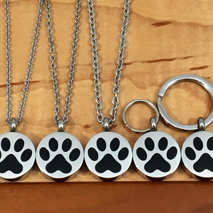 Paw Print Pet Cremation Jewelry for Ashes Urn Necklace Ash Pendant Dog ...