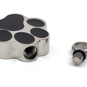 Urn Paw Print Cremation PENDANT or NECKLACE Holds Cremains Ash Locket ...