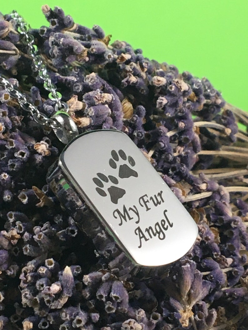 My Fur Angel Paw Print Pet Cremation Urn PENDANT OR NECKLACE Ash Jewelry Ashes Best Friend Cat Dog Holds Cremains Memorial Gift Loss Loved