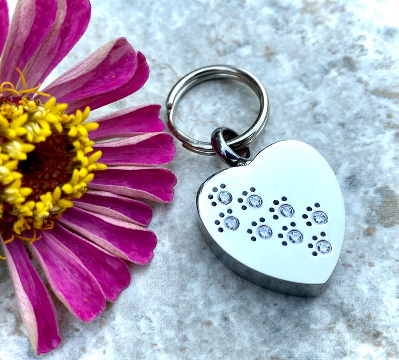Urn Crystal Paws on My Heart Cremation PENDANT or NECKLACE Holds ...
